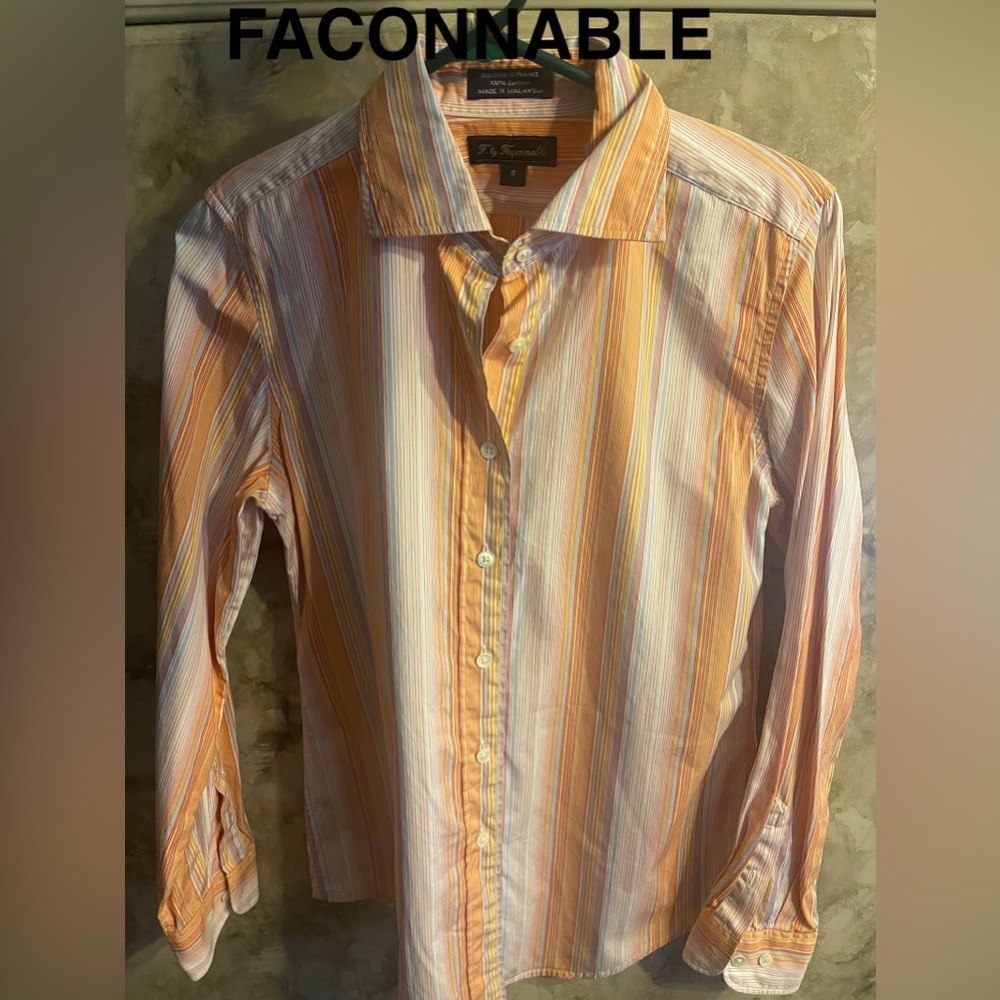 Faconnable Shirt Orange Small